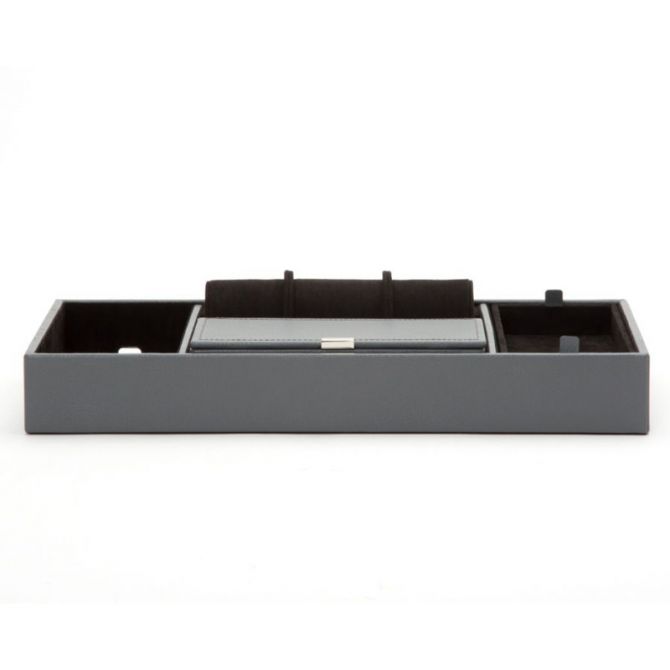 WOLF  Howard Valet Tray with Roll, Grey