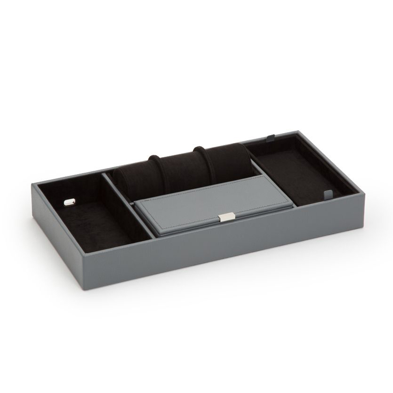 WOLF  Howard Valet Tray with Roll, Grey