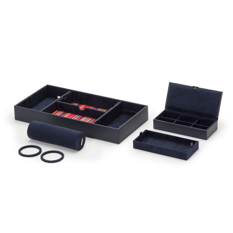 WOLF Howard Valet Tray with Roll, Navy
