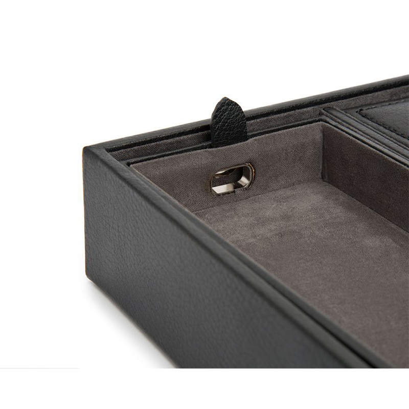 WOLF Blake Valet Tray with Watch Cuff, Black & Grey