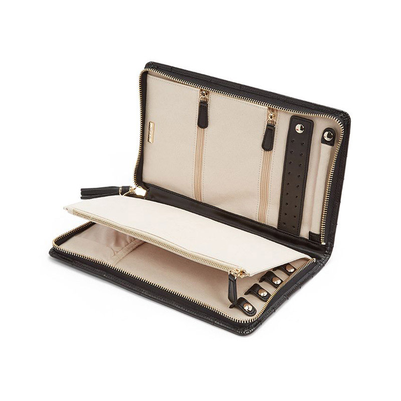 WOLF Caroline Large Jewelry Portfolio, Black