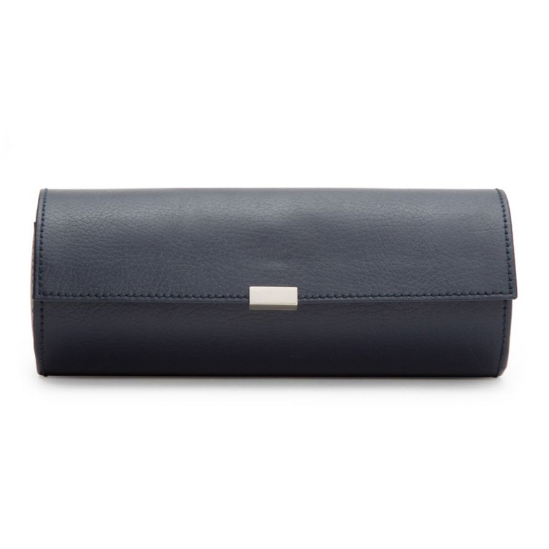 WOLF Howard Triple Watch Roll, Navy
