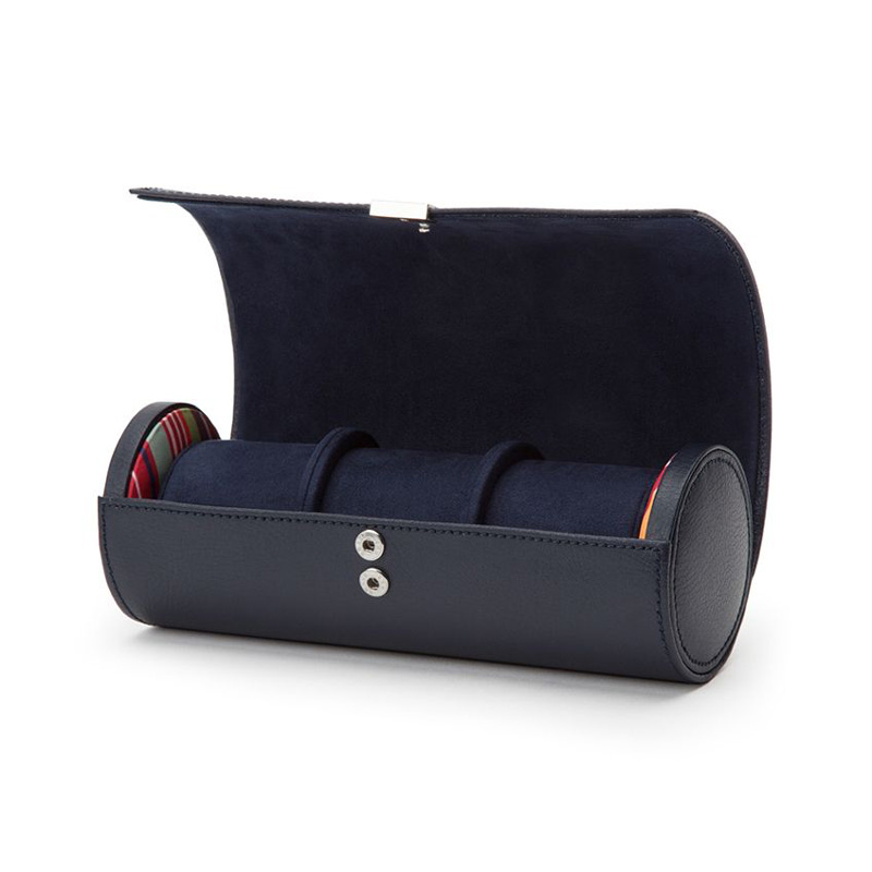 WOLF Howard Triple Watch Roll, Navy