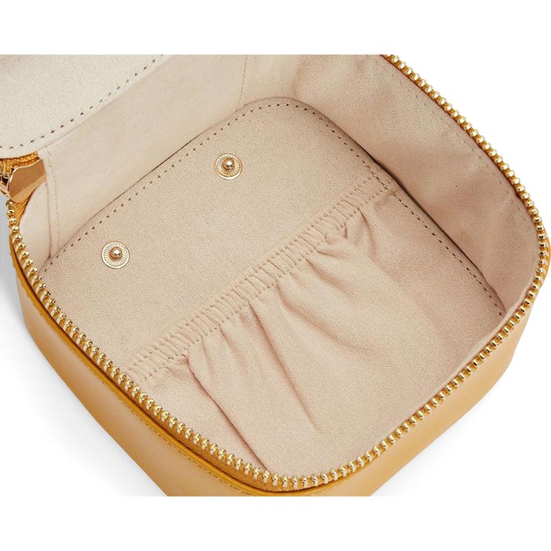 WOLF Maria Zip Jewelry Cube, Mustard
