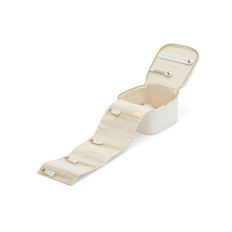 WOLF Maria Zip Jewelry Cube, White