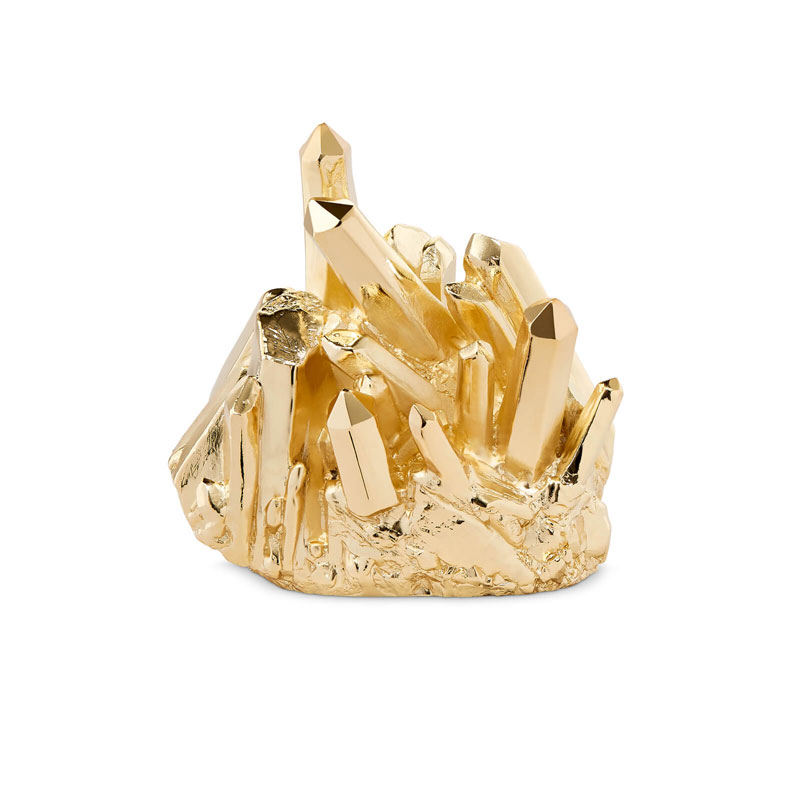 Kendra Scott Metal Crystal Ring Holder in Gold Tone