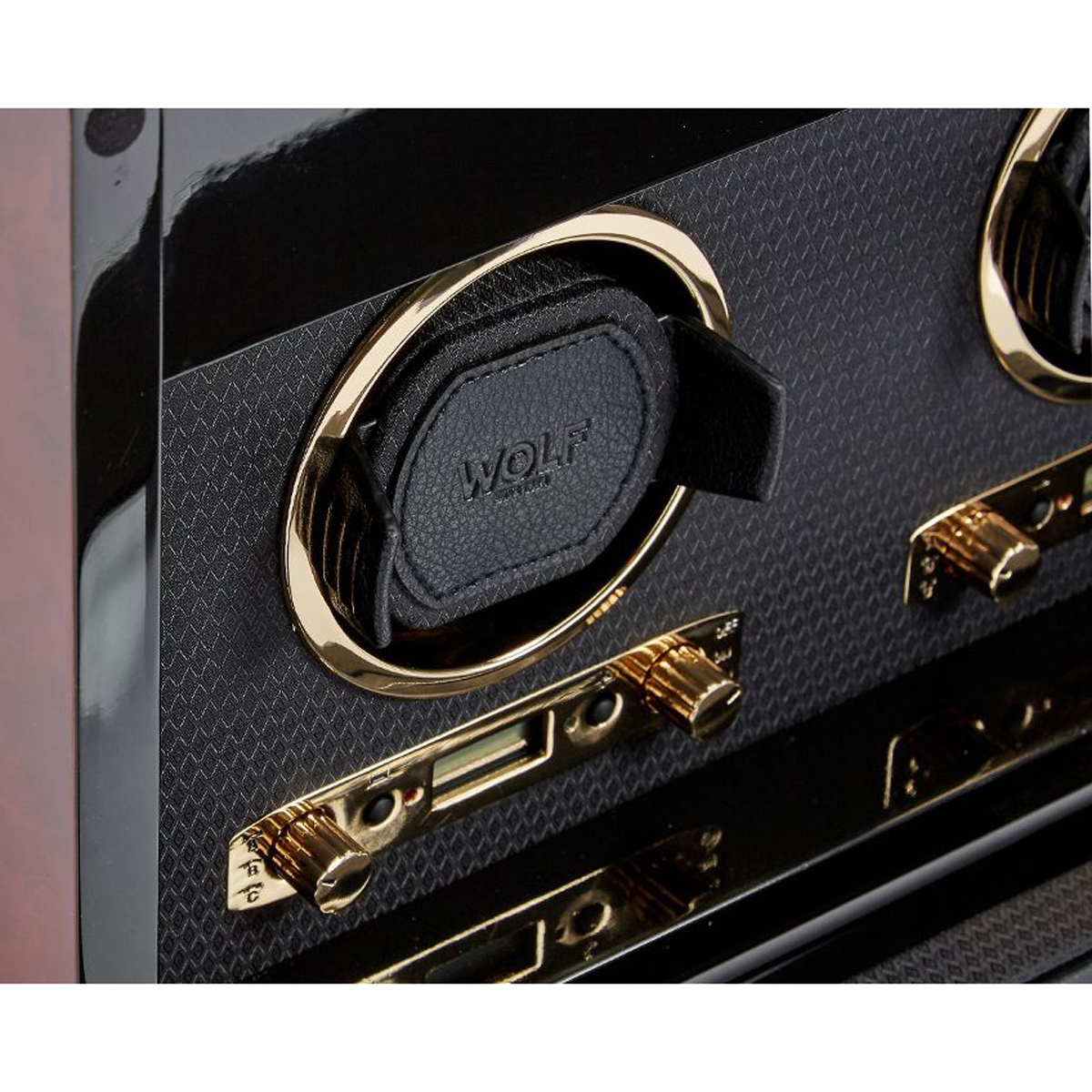 WOLF Savoy Double Winder with Storage, Burlwood