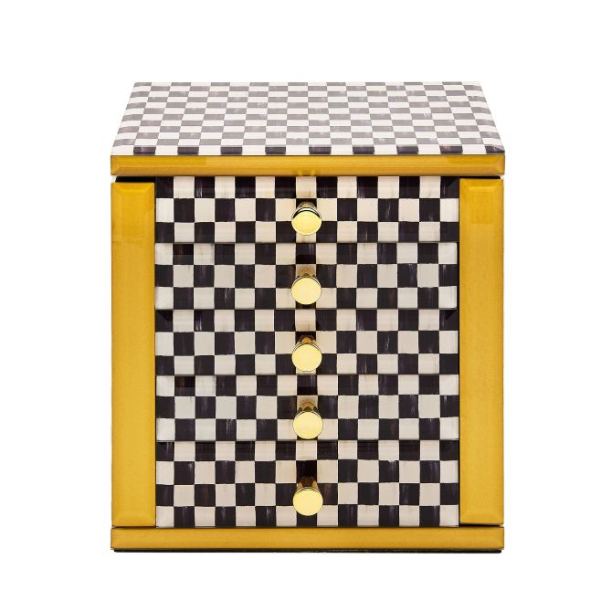 MacKenzie-Childs Armoire Jewelry Box, Courtly Check