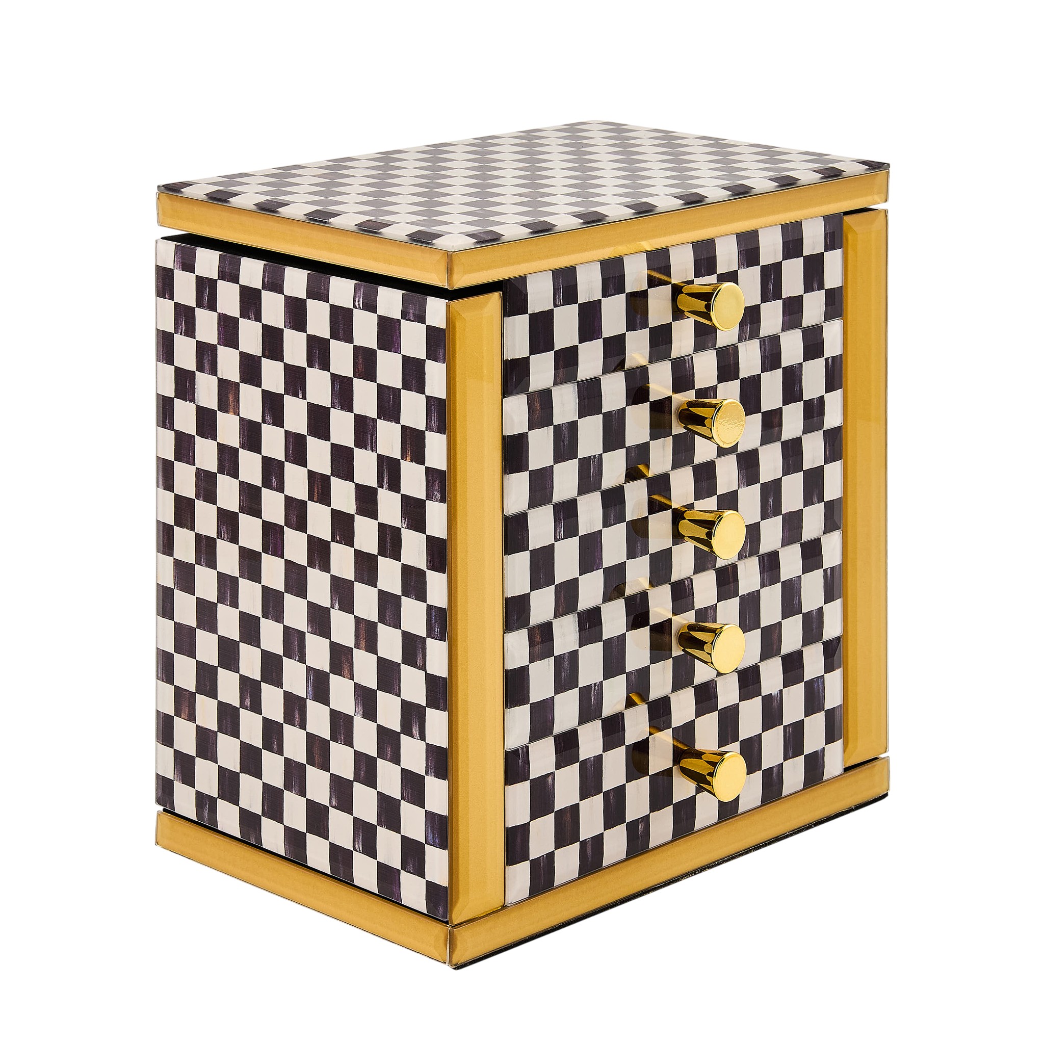 MacKenzie-Childs Armoire Jewelry Box, Courtly Check