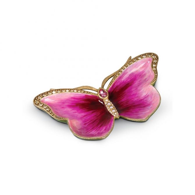 Jay Strongwater Juliet Butterfly Trinket Tray, Flora
