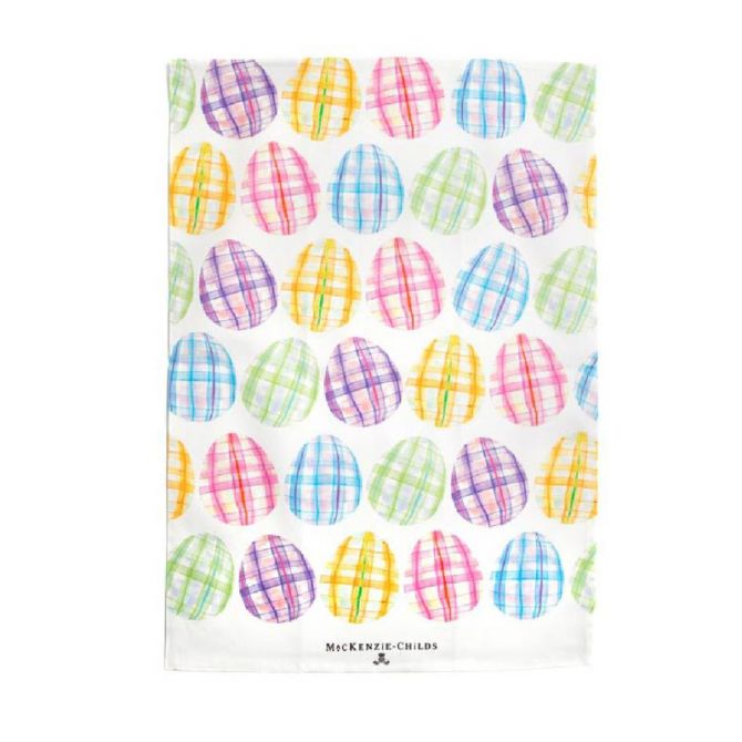 MacKenzie-Childs Tartan Eggs Tea Towel