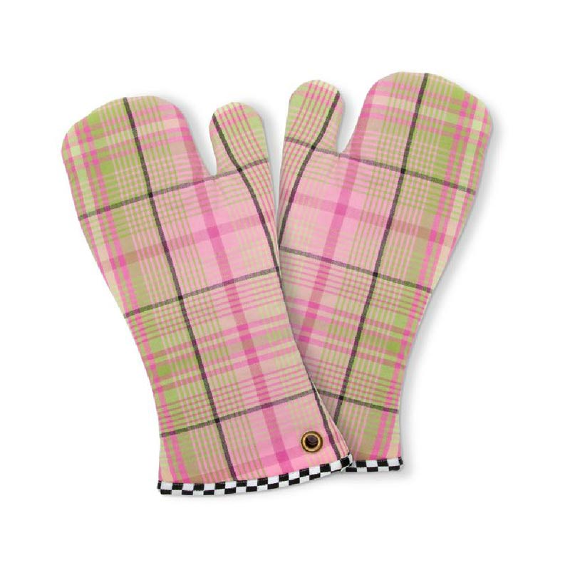 MacKenzie-Childs Spring Tartan Oven Mitts, Set of 2