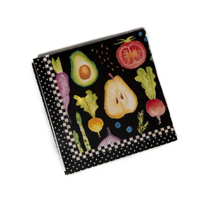 MacKenzie-Childs Radish and Root Paper Cocktail Napkins