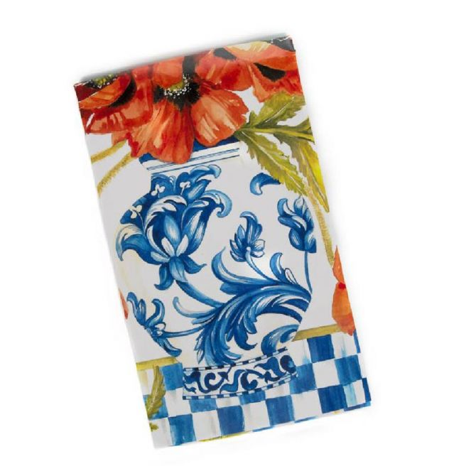 MacKenzie-Childs Ming Poppies Paper Guest Napkins