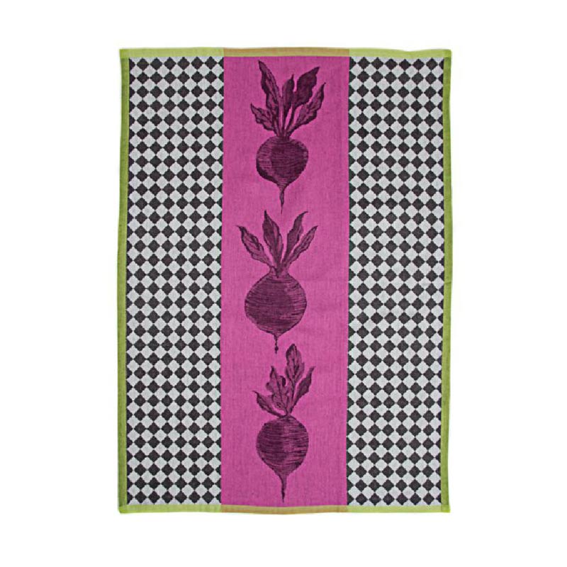 MacKenzie-Childs Woven Dancing Beets Dish Towel