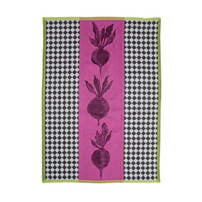MacKenzie-Childs Woven Dancing Beets Dish Towel