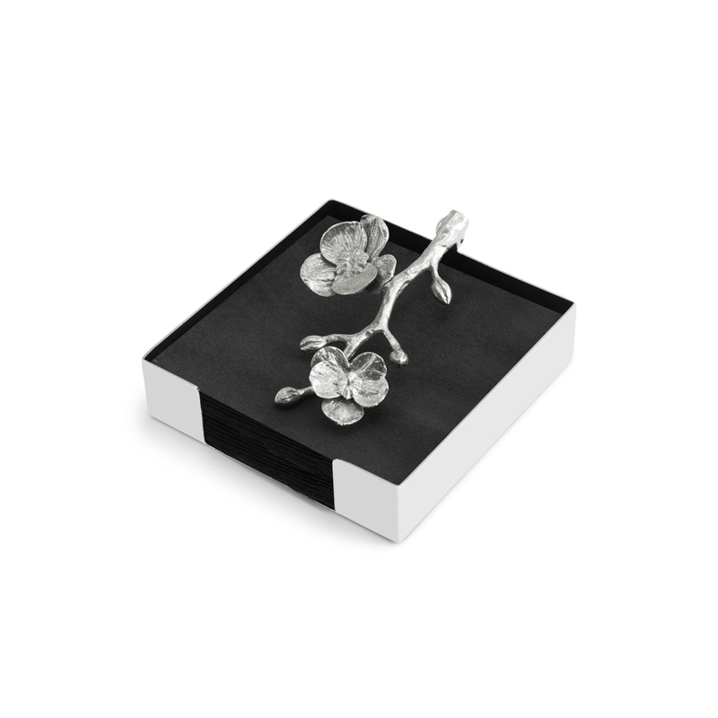 Michael Aram White Orchid Cocktail Napkin Holder