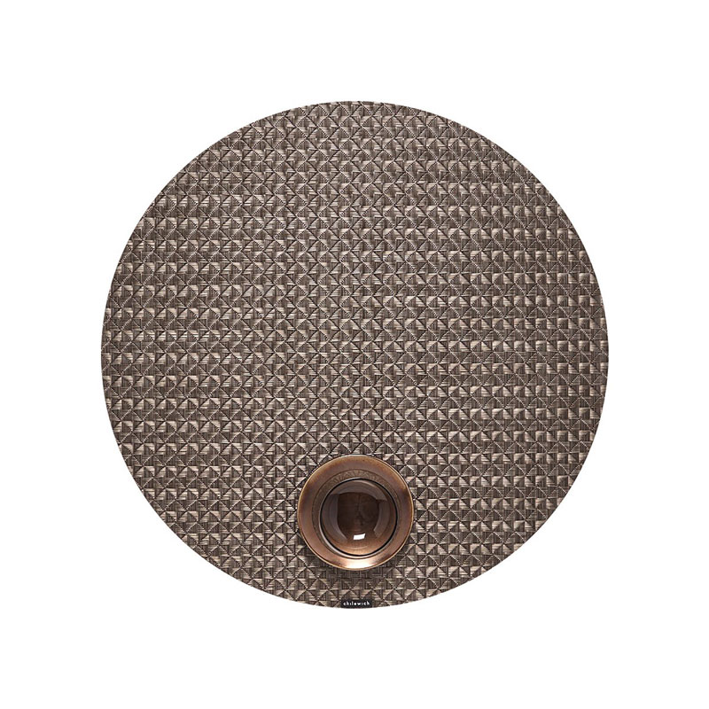 Chilewich Oragami Round Placemat, Cocoa