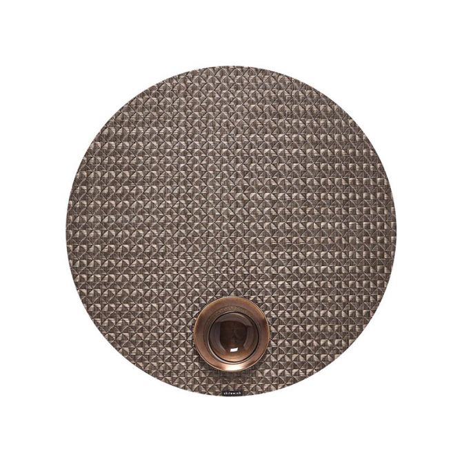 Chilewich Oragami Round Placemat, Cocoa