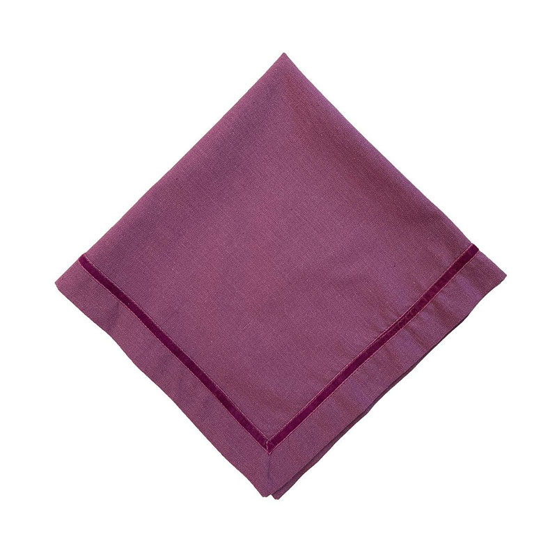 Juliska Velvet Trim Plum Napkin LB88/55 Borsheims