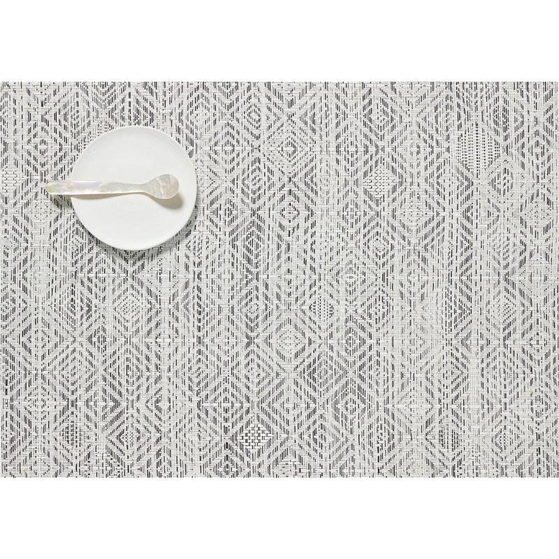 Chilewich Mosaic Rectangle Placemat, White and Black