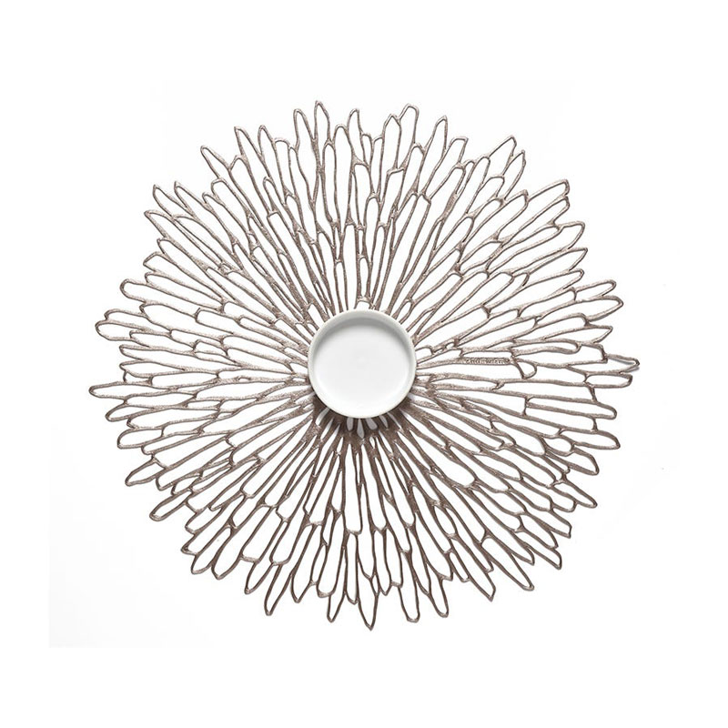 Chilewich Bloom Round Placemat, Gunmetal