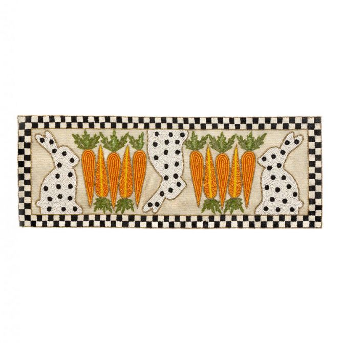 MacKenzie-Childs Courtly Carrot Beaded Table Runner