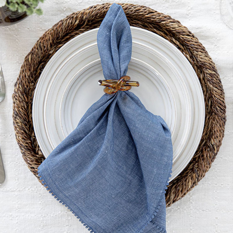 Juliska Berry Trim Napkin, Navy