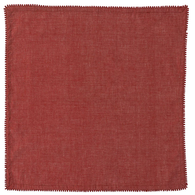 Juliska Berry Trim Napkin, Red
