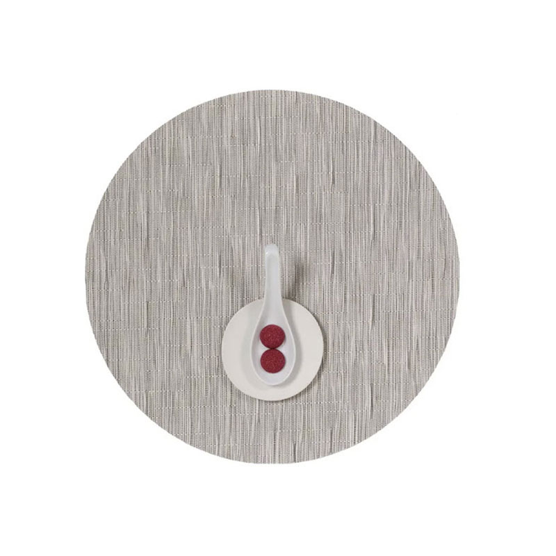 Chilewich Bamboo Round Placemat, Chalk