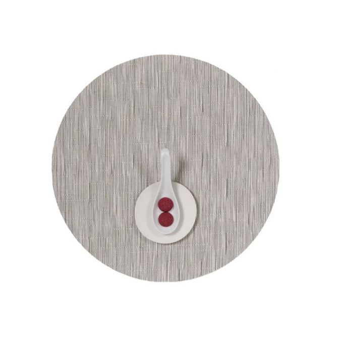 Chilewich Bamboo Round Placemat, Chalk