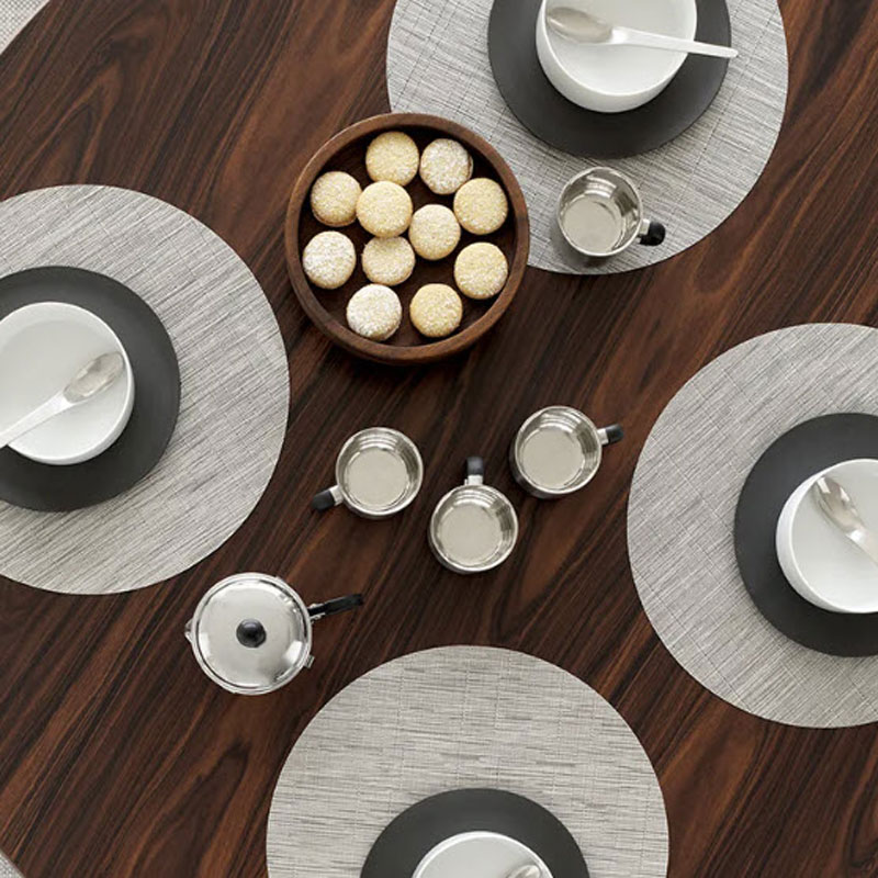 Chilewich Bamboo Round Placemat, Chalk