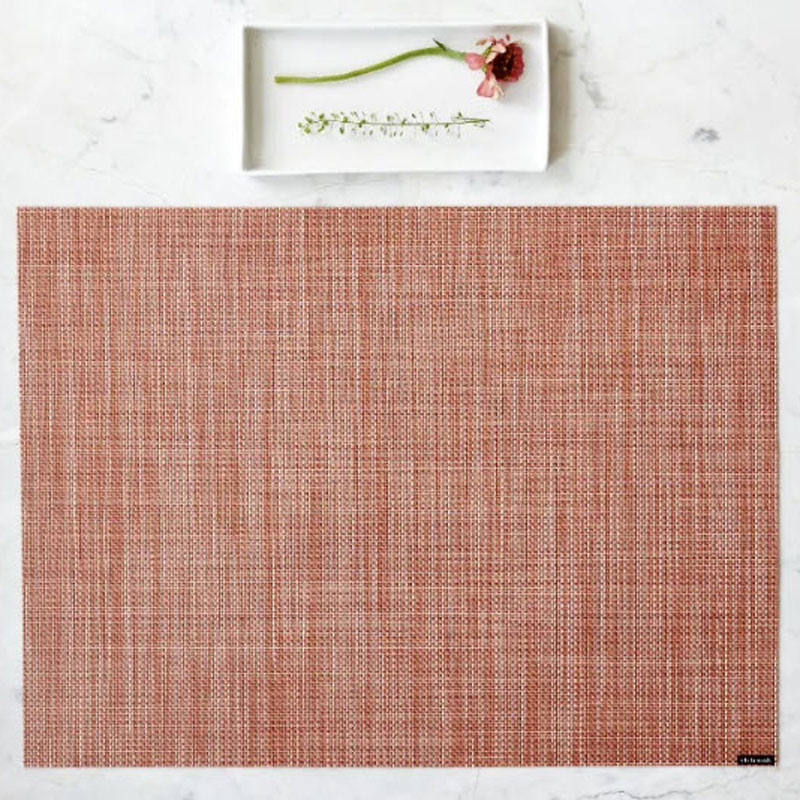Chilewich Mini Basketweave Rectangle Placemat, Clay