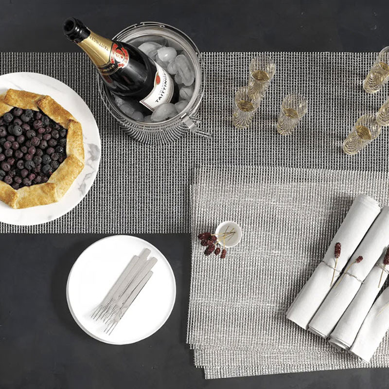 Chilewich Lattice Rectangle Placemat, Silver