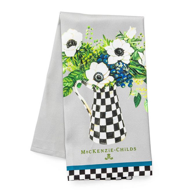 MacKenzie-Childs Anemone Pitcher Dish Towel