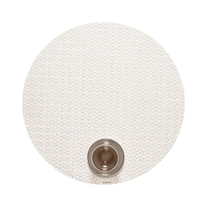Chilewich Round Origami Placemat, Pearl