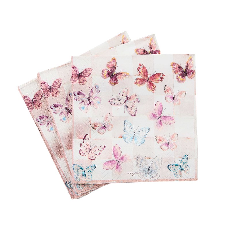 MacKenzie-Childs Butterfly Hill Cocktail Paper Napkins