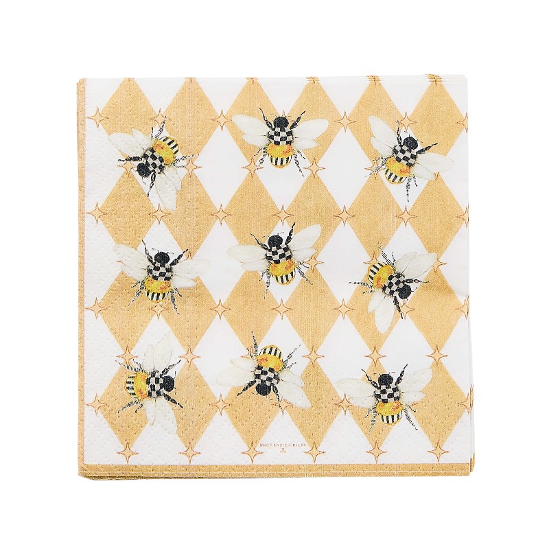 MacKenzie-Childs Queen Bee Cocktail Paper Napkins