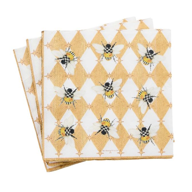 MacKenzie-Childs Queen Bee Dinner Napkins - Thumbnail 2