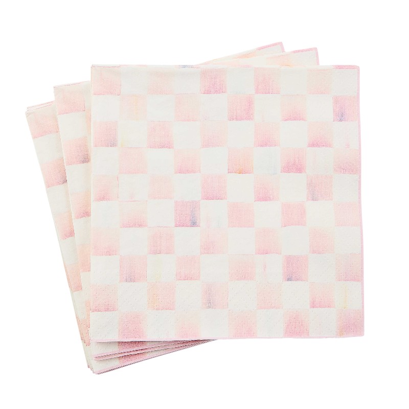 MacKenzie-Childs Rosy Check Dinner Paper Napkins