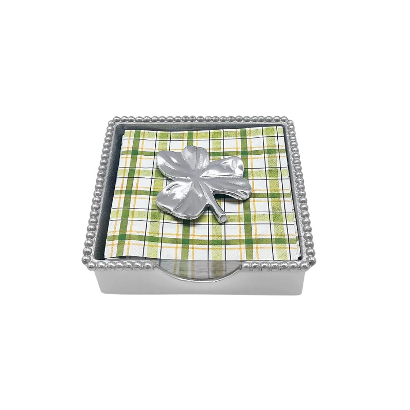 Mariposa Shamrock Beaded Napkin Box Set