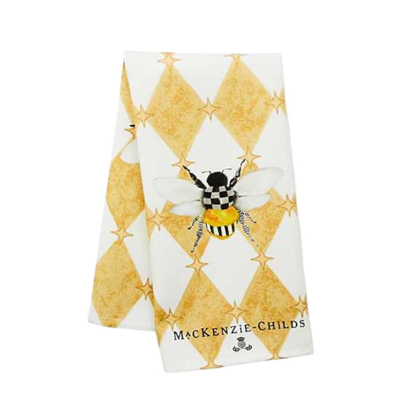 MacKenzie-Childs Honeycomb With Bees Dish Towel
