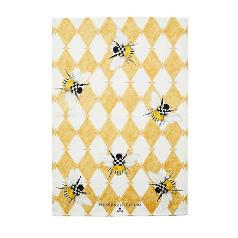 MacKenzie-Childs Honeycomb With Bees Dish Towel