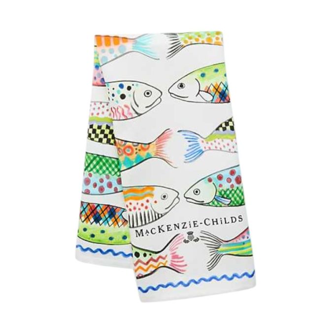 MacKenzie-Childs Go Fish Dish Towel