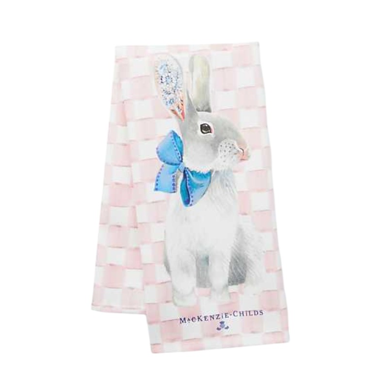 MacKenzie-Childs Tattoo Bunny Dish Towel