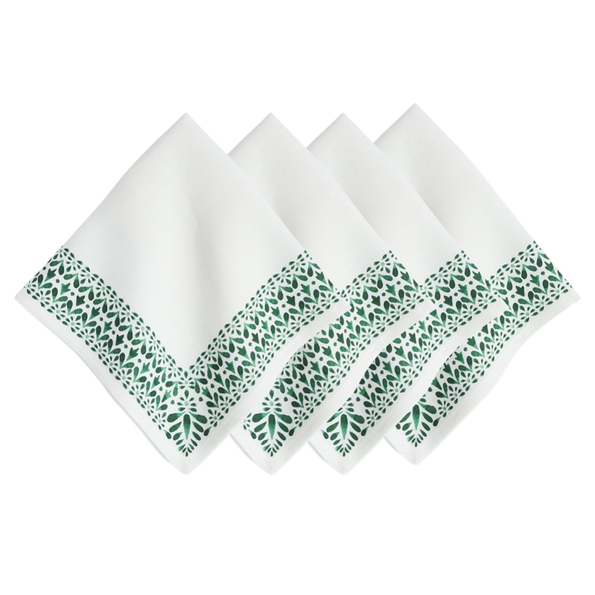 Juliska Iberian Border Evergreen Napkins, Set of 4