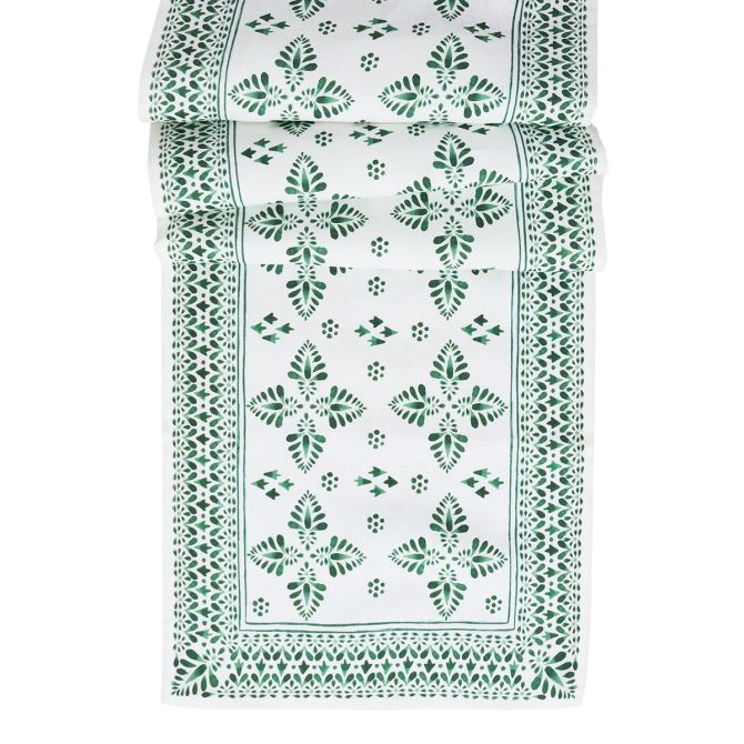 Juliska Iberian Border Evergreen Table Runner