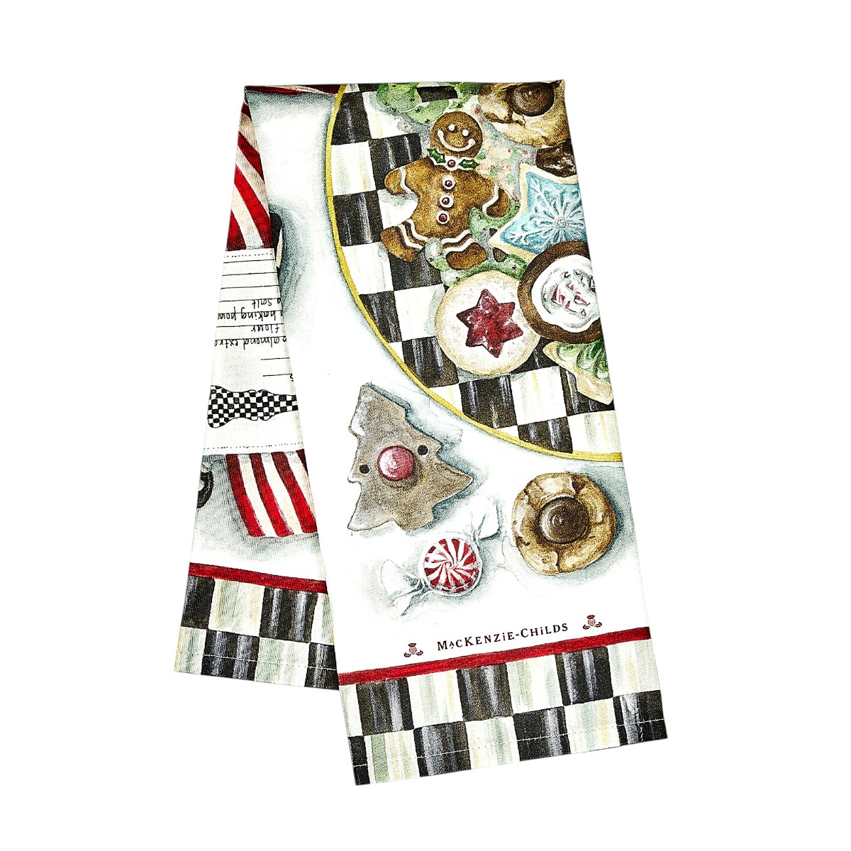 MacKenzie-Childs Christmas Cookie Recipe Dish Towel