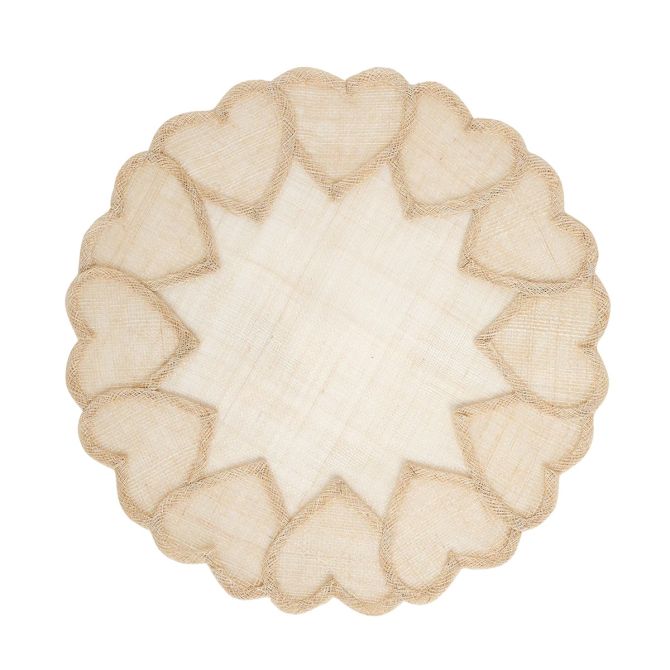 Juliska Heart Placemat, Natural