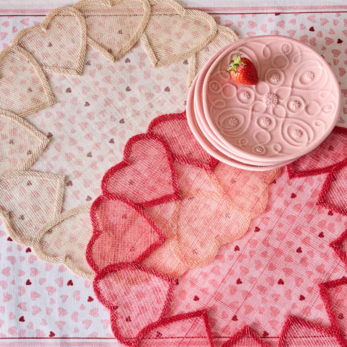 Juliska Heart Placemat, Natural